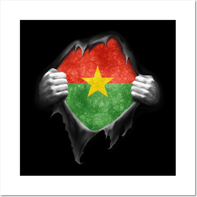 Burkina Faso Flag Burkinabe Roots DNA Pride Gift Wall Art by nikolayjs